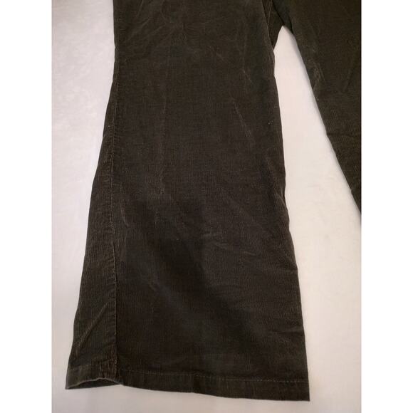 Gloria Vanderbilt Green Corduroy Mid Rise Straight Leg Embroidered Pants 24W - Picture 2 of 14
